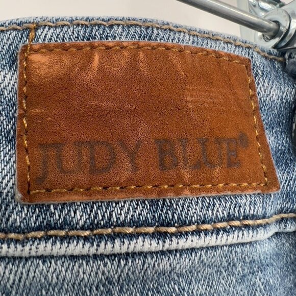 Judy Blue Boyfriend Fit Medium Wash Denim Stretch Jeans High Waist Women's 15/32 - Picture 9 of 11